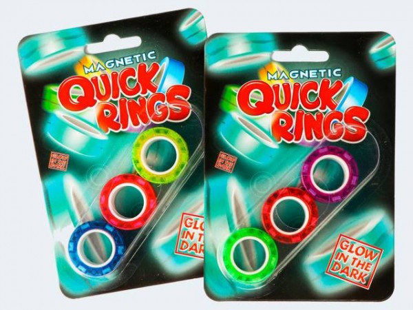 3 Quick Rings 4cm magnetisch Glow in the Dark
