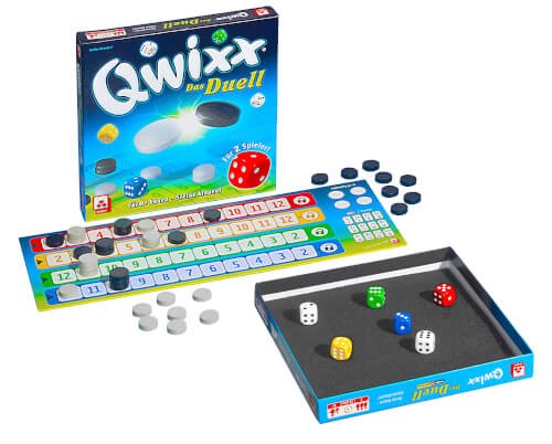 Qwixx - Das Duell - Türme bauen - Steine klauen! Würfelspiel